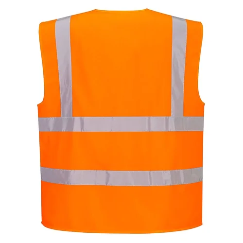 PORTWEST C375 liemenė su atspindinčia juosta ir užtrauktuku, XS, Oranžinė image 2