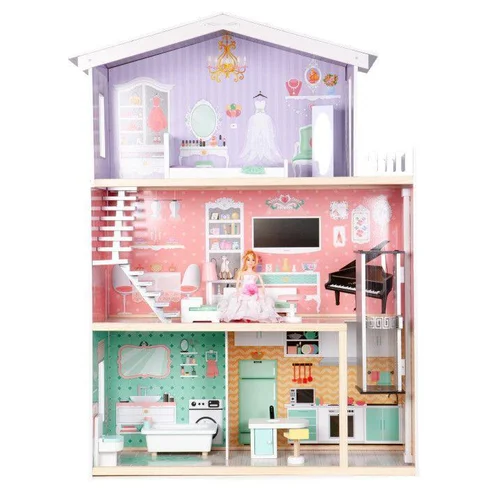 EcoToys Cake Residence Lėlių namas 87x32x114 cm image 3