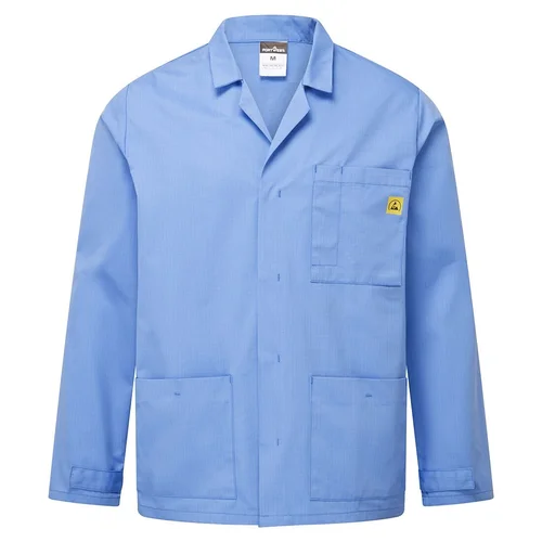 Antistatinis ESD PORTWEST AS18 laboratorinis chalatas – XXXL Hamilton Blue image 1
