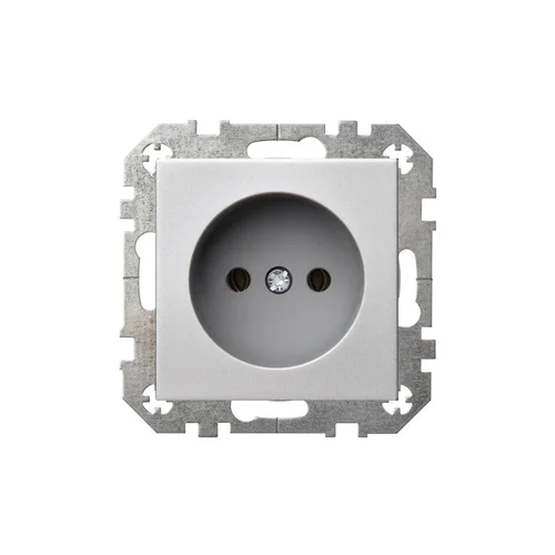 Kištukinis lizdas LIREGUS EPSILON, metalo spalvos image 1