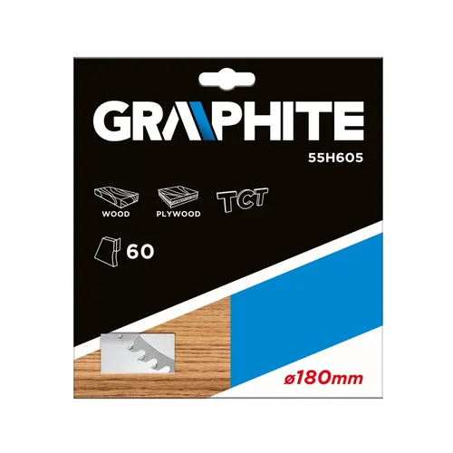 GRAPHITE MN65 karbidinis pjovimo diskas 180 mm, 60 dantų image 2