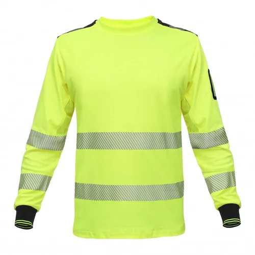 BoSafety TS-RICOLONG-C2-0400 marškinėliai ilgomis rankovėmis 4XL Hi-Vis Geltona image 1