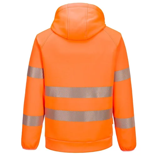 PORTWEST DX483 Gero matomumo darbo džemperis su gobtuvu – L, Orange/Black image 2