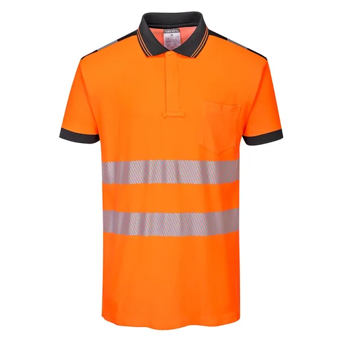 Portwest T180 Gero matomumo polo marškinėliai, 5XL, Orange/Black image 1