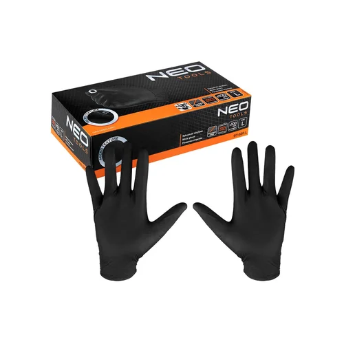 Neo 97-691-L nitrilo pirštinės juodos, 100 vnt., L dydis image 1