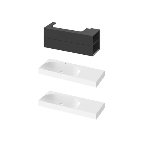 SD Lite 120 D spintelė po praustuvu juodas matinis image 3
