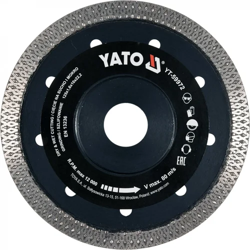 Yato Diskas deimantinis keramikos šlifavimui ir pjovovimui, 125x1.6mm image 2