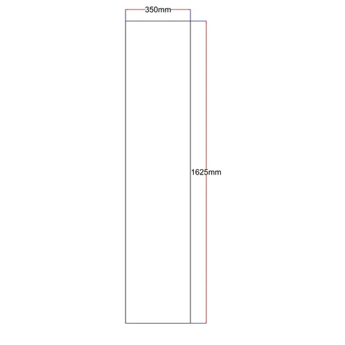 Dušo kabinos šoninis stiklas tiesus 350x1625 fabric 4 mm image 1