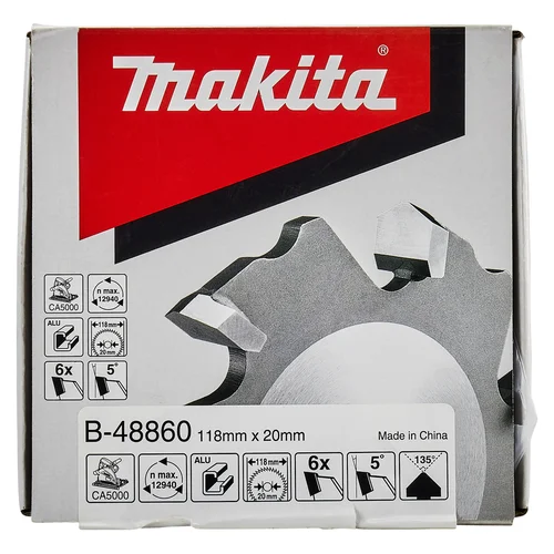 Pjovimo diskas Makita B-48860, 118X18X20mm 5°, T6 image 2