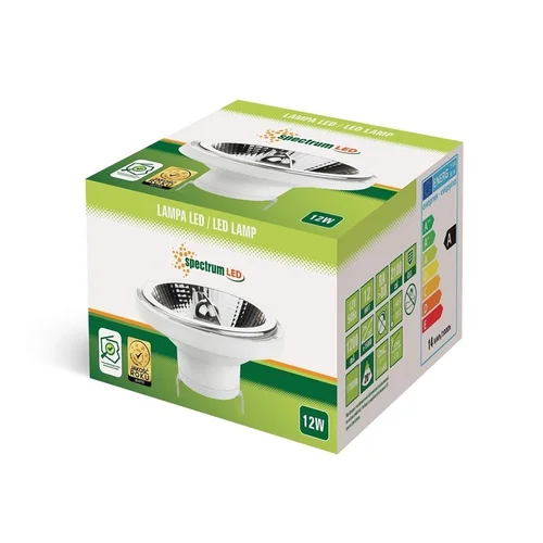 Spectrum AR111 G53 11W 12V 3000K 830LM LED lemputė image 2