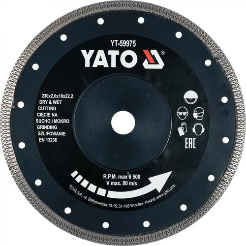 Yato diskas deimantinis keramikos šlifavimui ir pjovovimui 230x2,0mm image 2