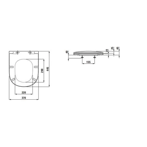 Laufen LUA 65 unitazo dangtis image 2