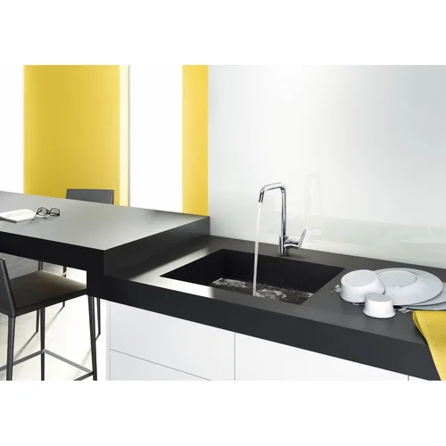 Hansgrohe Focus E2 virtuvinis maišytuvas lenktas - Juoda matinė image 1