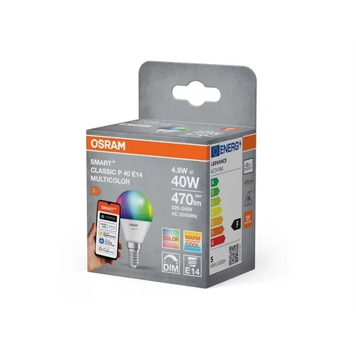 Osram Lemputė LED WIFI P40 E14 4.9W 470LM RGBW image 3
