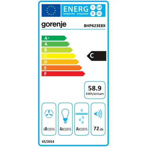 Gorenje BHP623E8X įmontuojamas gartraukis 60 cm image 3