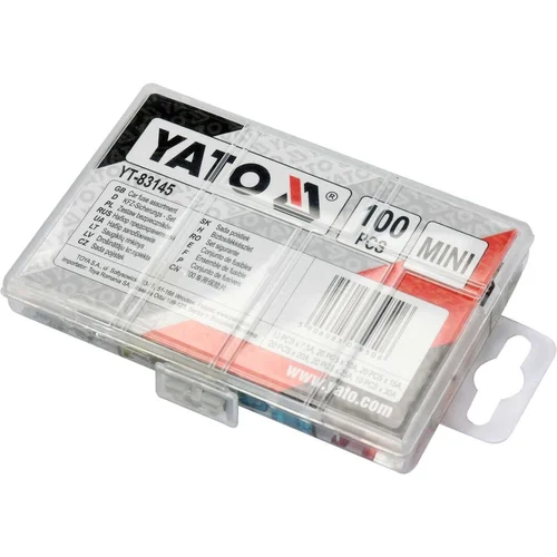 YATO Automobilių saugiklių rinkinys MINI-žemo profilio 100 Vnt image 2