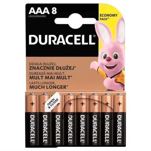 Duracell AAA/LR03 elementai, 1,5 V, 8 vnt image 1