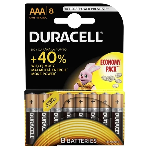 Duracell AAA/LR03 elementai, 1,5 V, 8 vnt image 2