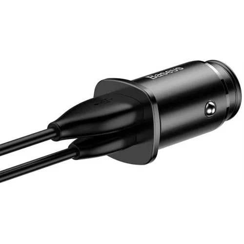 Baseus Įkroviklis auto USB 2.0 – USB-C 30W, Juoda image 3