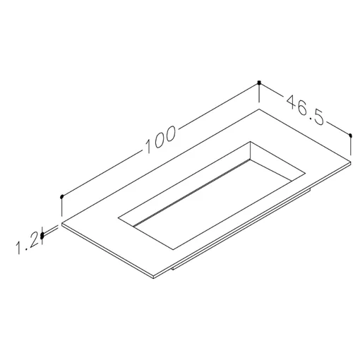 Kame CORIAN CN1002465-BS 100 cm balta matinė image 3