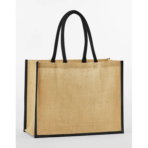 Džiuto pirkinių W470 krepšys 21 litro - One Size, Natural/Olive Green image 1