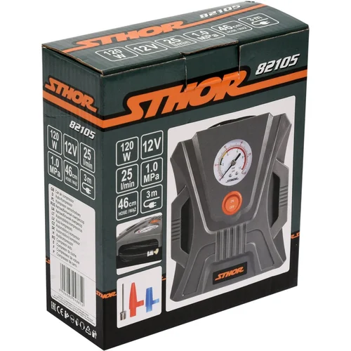 Sthor mašininis kompresorius 12V 120W 150 PSI 1 MPa image 3