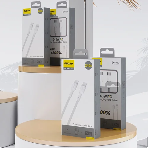Dudao L9CMax USB-C į USB-C 240W 2,0 m Baltas image 3