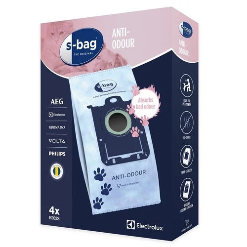 Electrolux E203S dulkių siurblių maišelių komplektas, 4 vnt. image 1