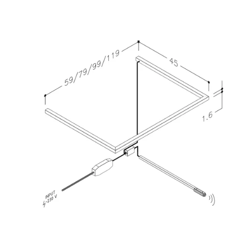 Kame Home UWL/100-HM apšvietimas po kriaukle, 11W, 100 cm spintelei image 2