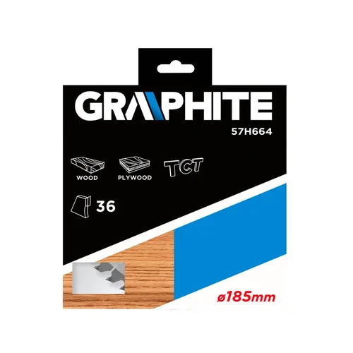 GRAPHITE Pjovimo diskas 185x30 mm 36 dantų image 2