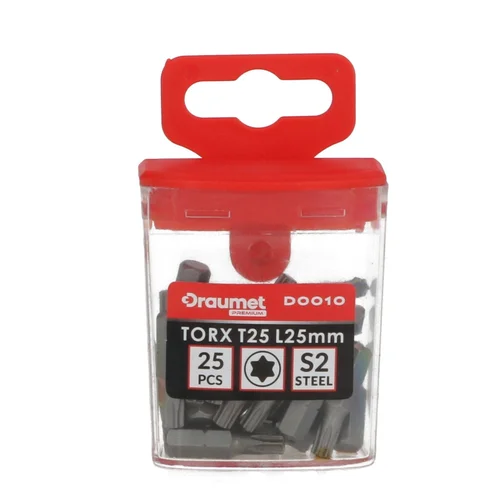Antgaliai atsuktuvui TORX CR-V S2 Draumet PREMIUM | T10, 25mm, 25vnt. image 3