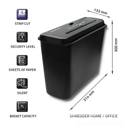 Qoltec Dokumentų smulkintuvas Shredder Home & Office 50320 image 3