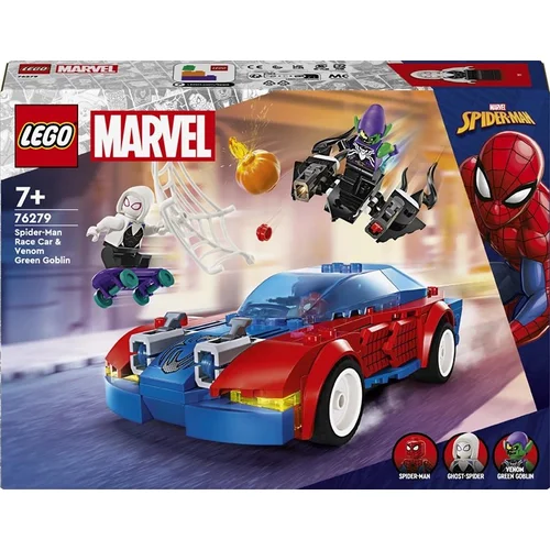 LEGO 76279 Spider-Man Race Car Venom Green Goblin 227 dalių image 1