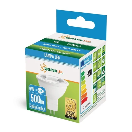 Spectrum GU5.3 MR16 LED lemputė 6W 6500K 490LM 12V 38° image 2