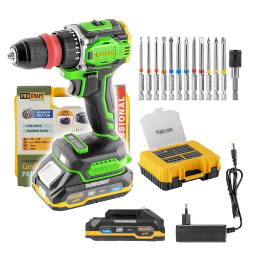 ProCraft PA18ProDFR2 Akumuliatorinis gręžtuvas-suktuvas image 1