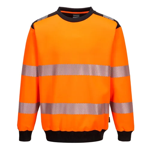 Portwest PW379 Sportinis džemperis su žema apykakle XXL oranžiai/juoda image 2