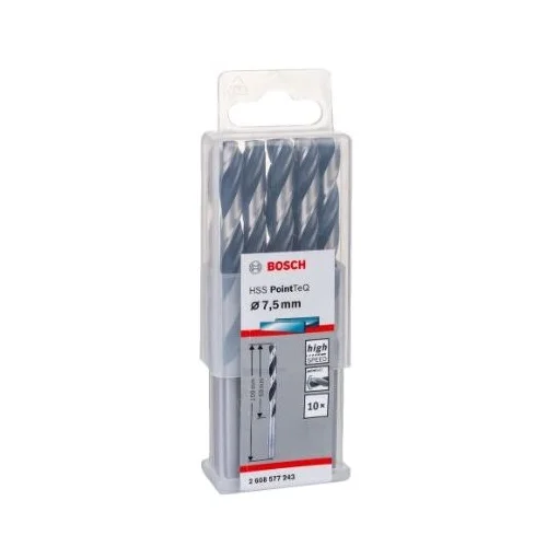 Bosch PointTeQ grąžtas metalui, 7,5x69x109 mm, 10 vnt., 2608577243 image 2