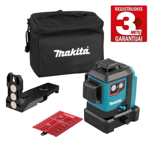 Makita SK700D akumuliatorinis lazerinis nivelyras, 360°, raudonas image 1