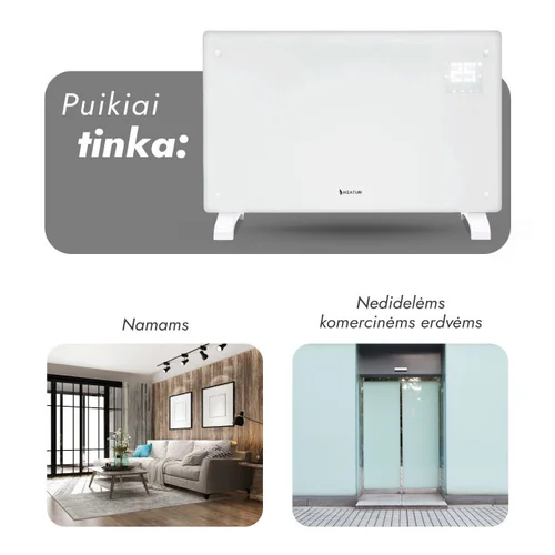 Heatum REVO H2000R Baltas Konvekcinis šildytuvas image 2