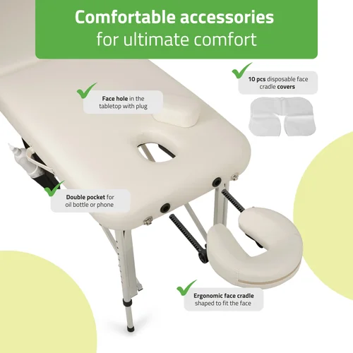Aveno Life Vera 60 Comfy K501 White masažo stalas image 3