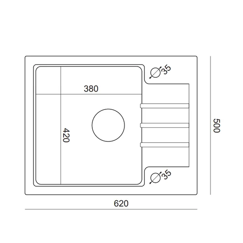 Plautuvė Quadron PETER 116, HCQP6250BLM_PC, anglies juoda image 3