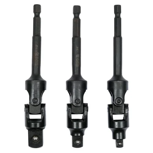 YATO Adapterių suktuvui šarnyrinių rink. 1/4\"+3/8\"+1/2\" (3vnt) 125mm image 2