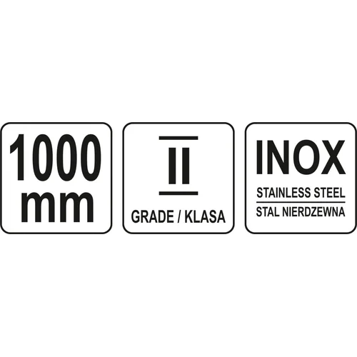Yato lanksti nerūdijančio plieno liniuotė II klasė 1000 mm image 3