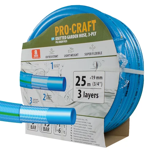 ProCraft PR-3KGH1925 sodo žarna 25 m 19 mm mėlyna image 1