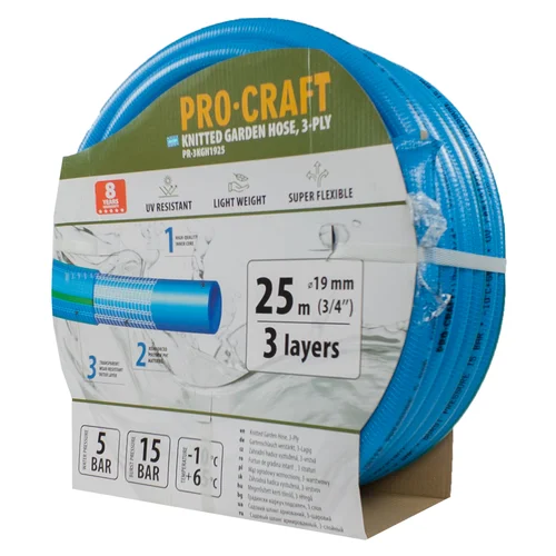 ProCraft PR-3KGH1925 sodo žarna 25 m 19 mm mėlyna image 3