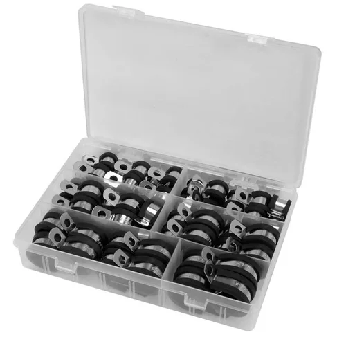 YATO užspaudžiamų gumuotų sąvaržų rinkinys 52vnt. 6–19 mm image 1