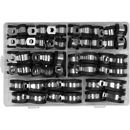 YATO užspaudžiamų gumuotų sąvaržų rinkinys 52vnt. 6–19 mm image 2