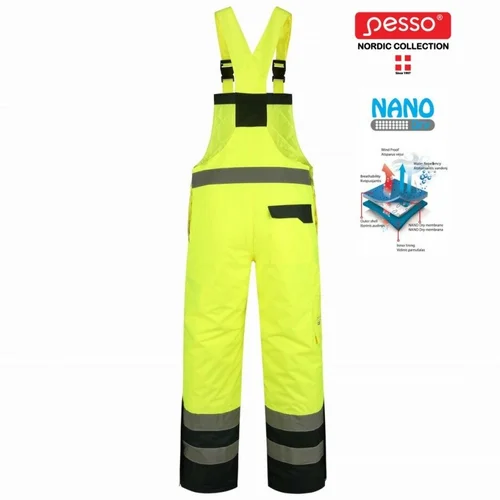 PESSO Winnipeg HiVis šiltas puskombinezonis geltonas 3XL image 1