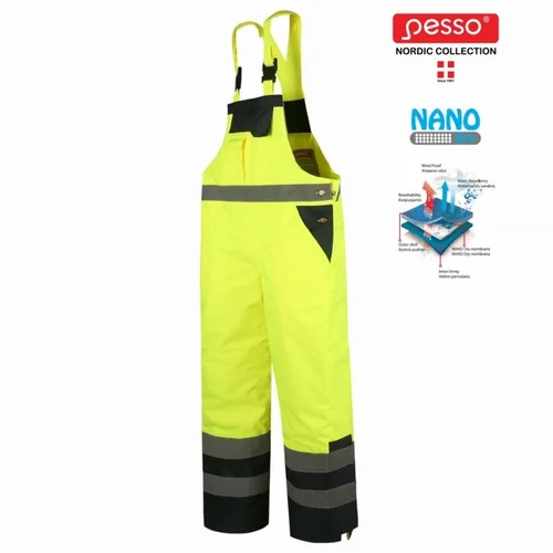 PESSO Winnipeg HiVis šiltas puskombinezonis geltonas 3XL image 2