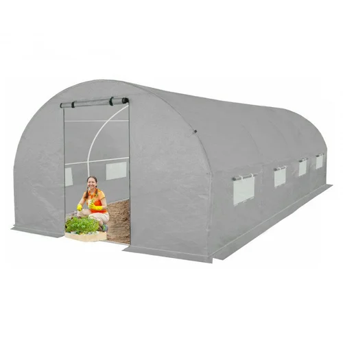 Šiltnamis su armuota plėvele, 10 m2, 2,5x4 m, pilkas image 2